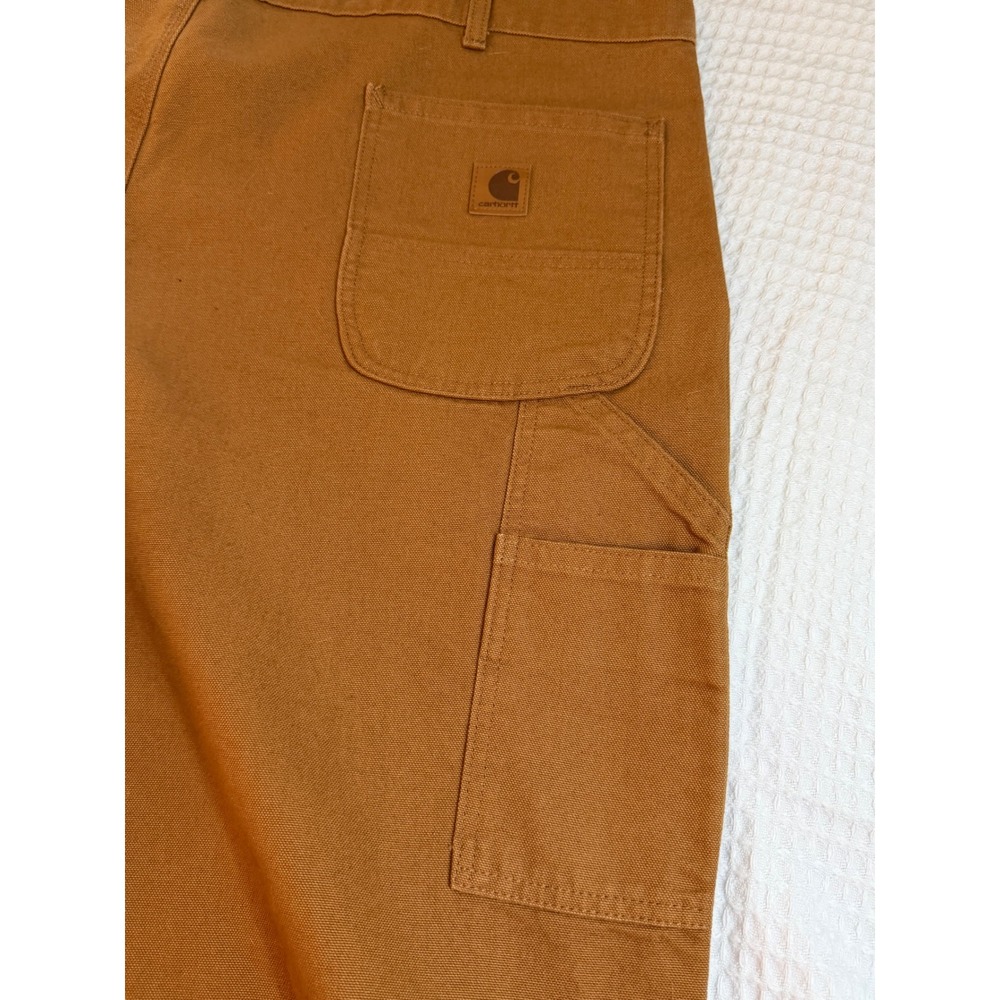 Carhartt Utility Work Pants Mens 44x36 Brown Loose Fit Washed Duck B11-BRN - Picture 7 of 10